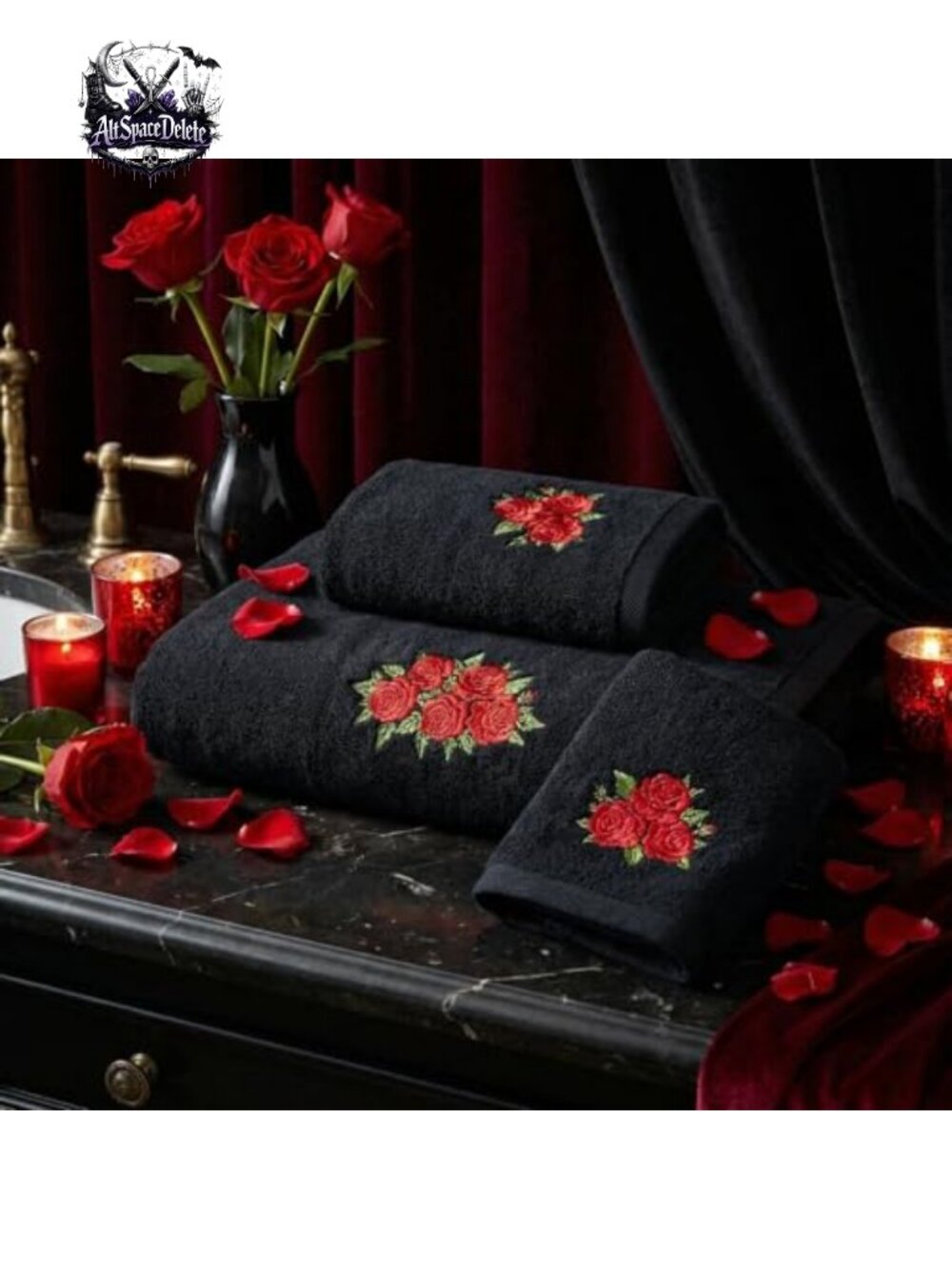 6 Pc 100% Cotton Bath Towel Set Embroidered Bath Hand Washcloth